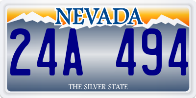 NV license plate 24A494