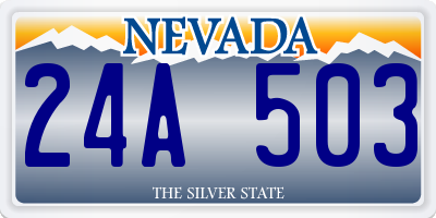 NV license plate 24A503