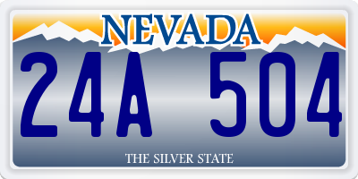 NV license plate 24A504