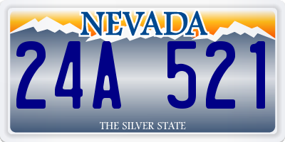 NV license plate 24A521