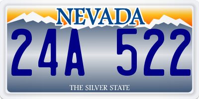 NV license plate 24A522