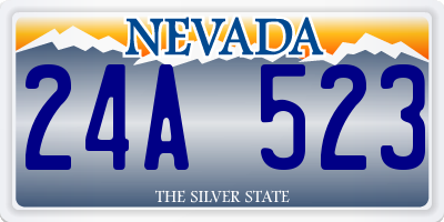 NV license plate 24A523