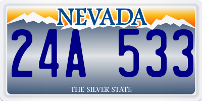 NV license plate 24A533