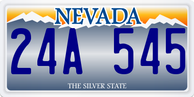 NV license plate 24A545