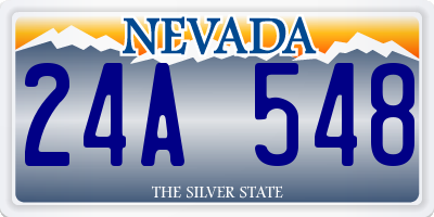 NV license plate 24A548