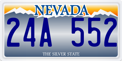 NV license plate 24A552