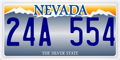 NV license plate 24A554
