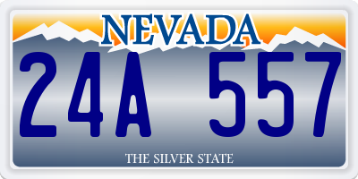 NV license plate 24A557