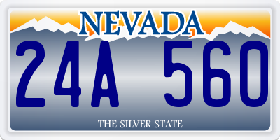 NV license plate 24A560