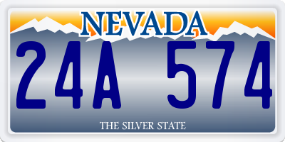 NV license plate 24A574