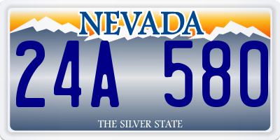 NV license plate 24A580