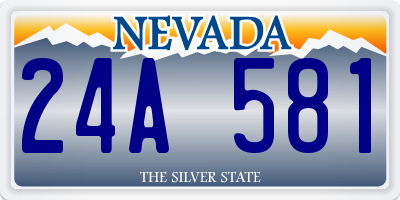 NV license plate 24A581