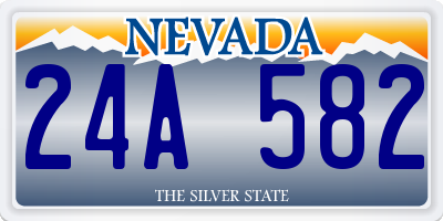 NV license plate 24A582