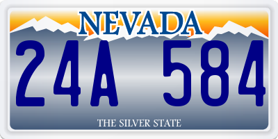 NV license plate 24A584