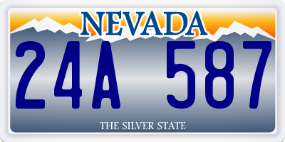 NV license plate 24A587
