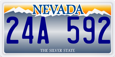 NV license plate 24A592