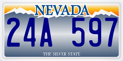 NV license plate 24A597