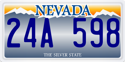 NV license plate 24A598