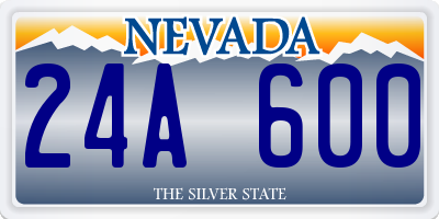 NV license plate 24A600