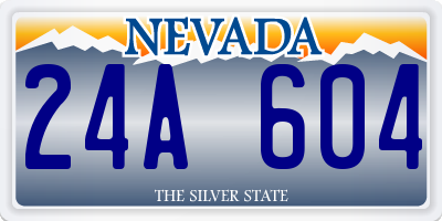 NV license plate 24A604
