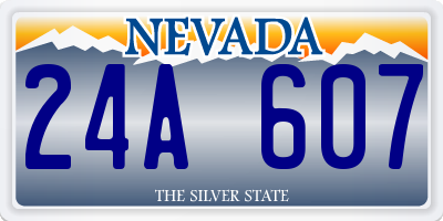 NV license plate 24A607