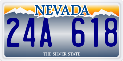 NV license plate 24A618