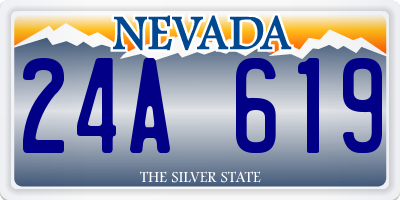 NV license plate 24A619