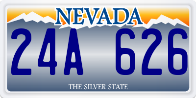 NV license plate 24A626