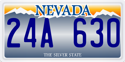 NV license plate 24A630