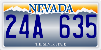 NV license plate 24A635