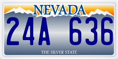 NV license plate 24A636