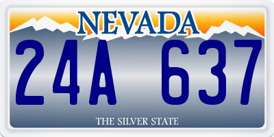 NV license plate 24A637