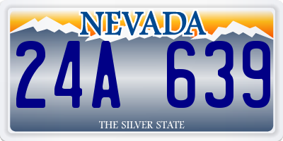 NV license plate 24A639