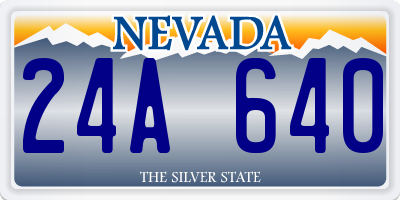 NV license plate 24A640