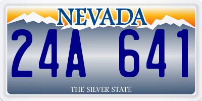 NV license plate 24A641