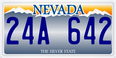 NV license plate 24A642