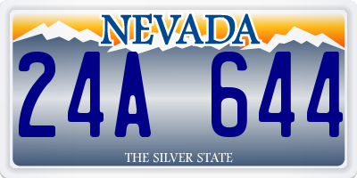 NV license plate 24A644