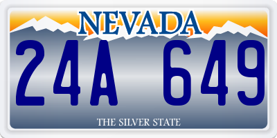 NV license plate 24A649