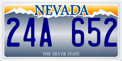 NV license plate 24A652