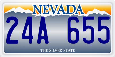 NV license plate 24A655