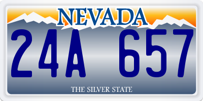 NV license plate 24A657