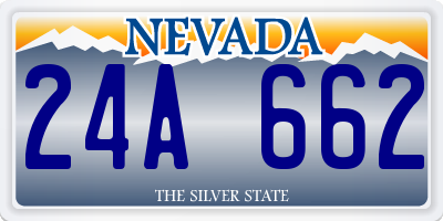 NV license plate 24A662
