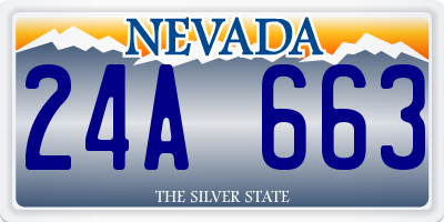 NV license plate 24A663