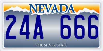 NV license plate 24A666