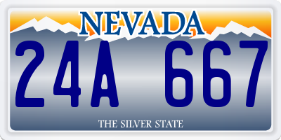 NV license plate 24A667