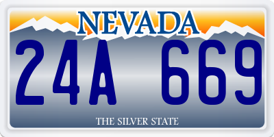 NV license plate 24A669