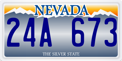 NV license plate 24A673