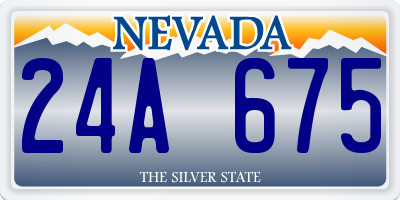 NV license plate 24A675
