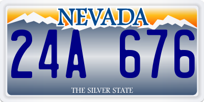 NV license plate 24A676
