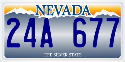 NV license plate 24A677